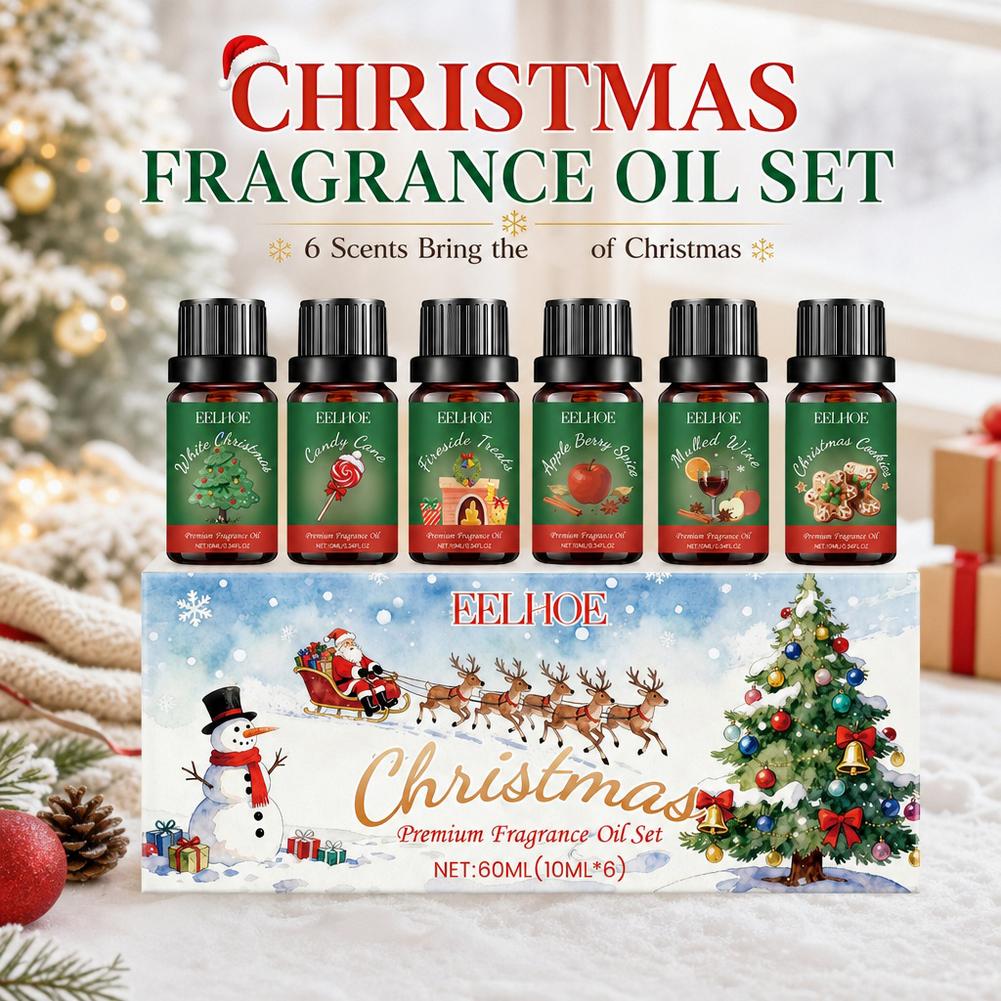 Home Fragrance Gift - 6 In 1 Aromatherapy Essential Christmas